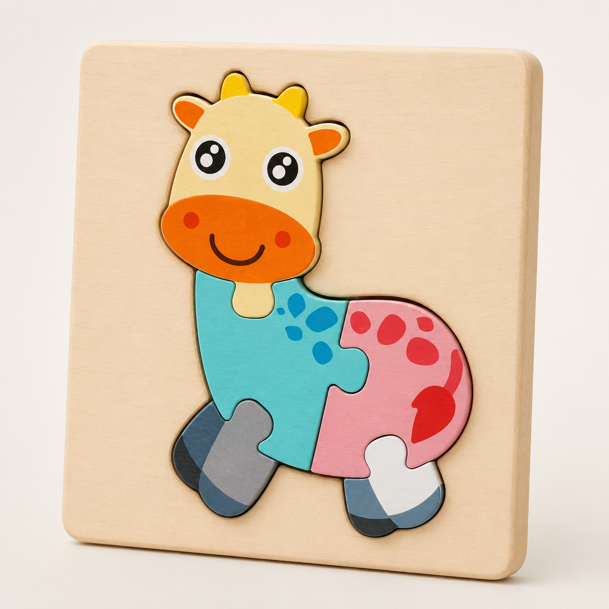 Puzzle 3D en bois animaux et véhicules