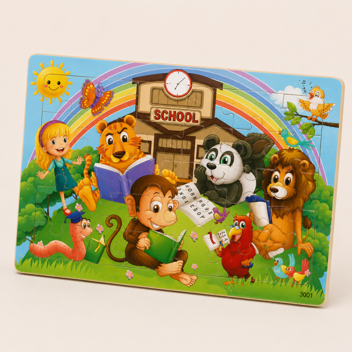 Puzzle en bois pour enfant – 30 pièces, motifs au choix