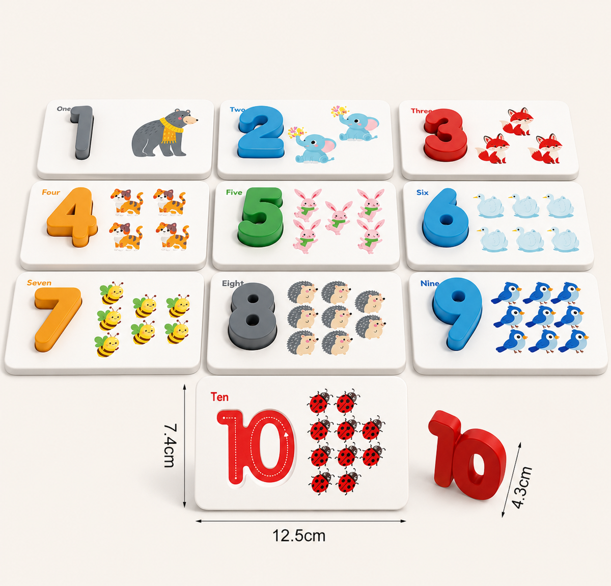 Puzzle Montessori des chiffres en bois