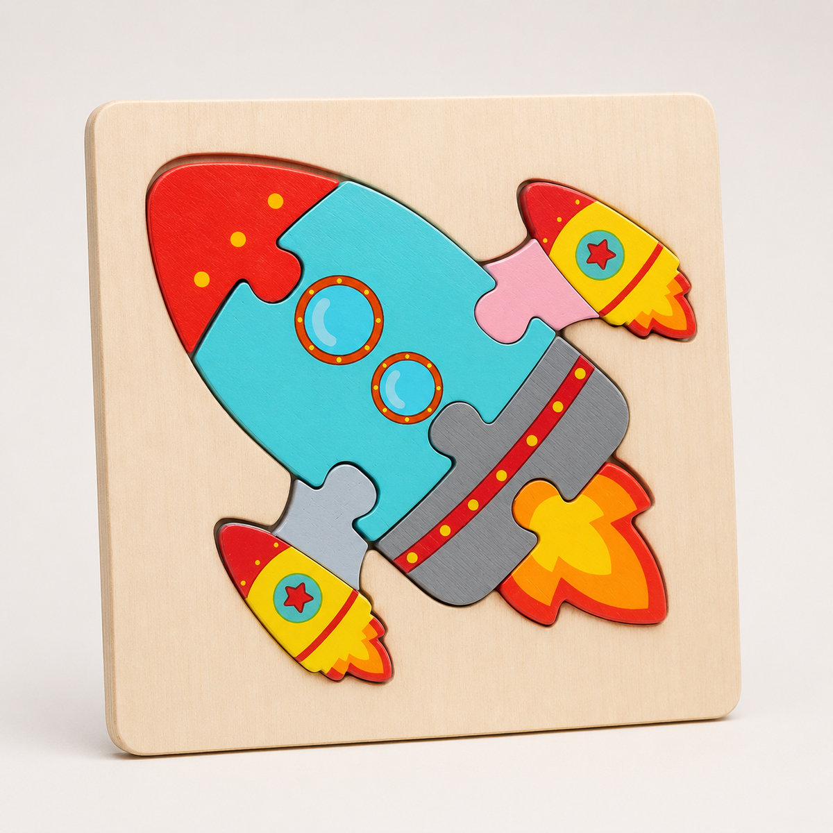 Puzzle 3D en bois animaux et véhicules