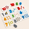 Puzzle Montessori des chiffres en bois
