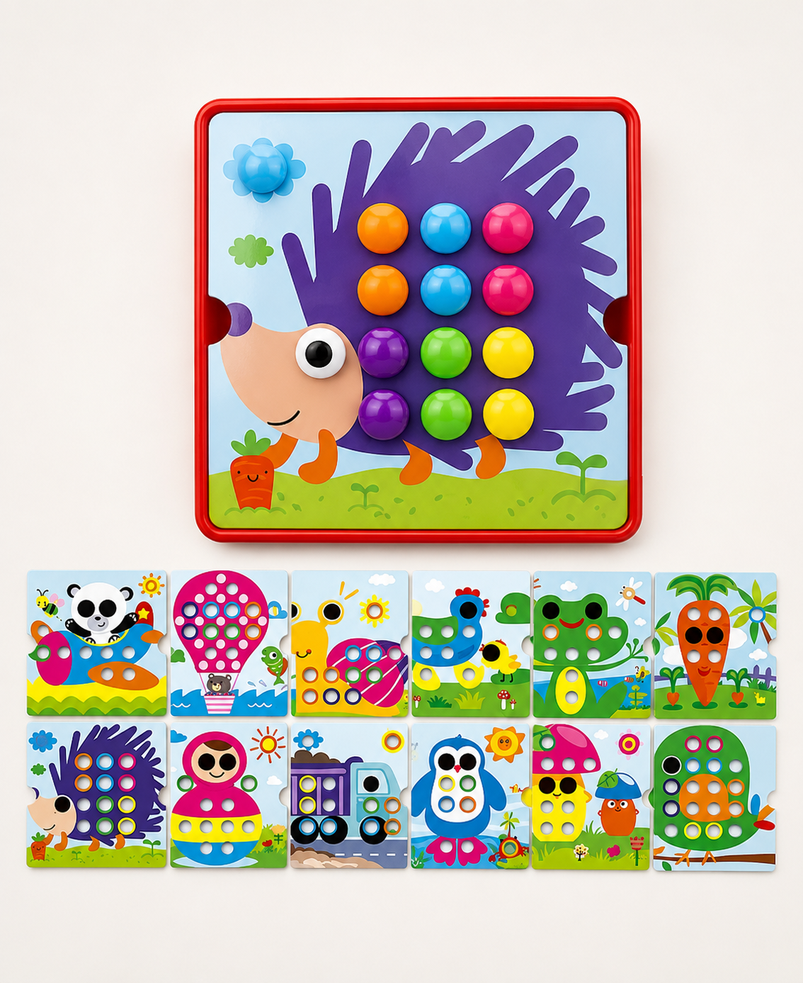 Jeu de mosaïque à picots colorés