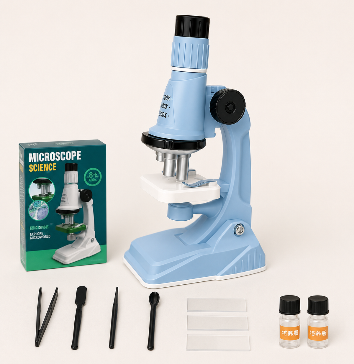 Microscope 1200x pour enfants avec accessoires