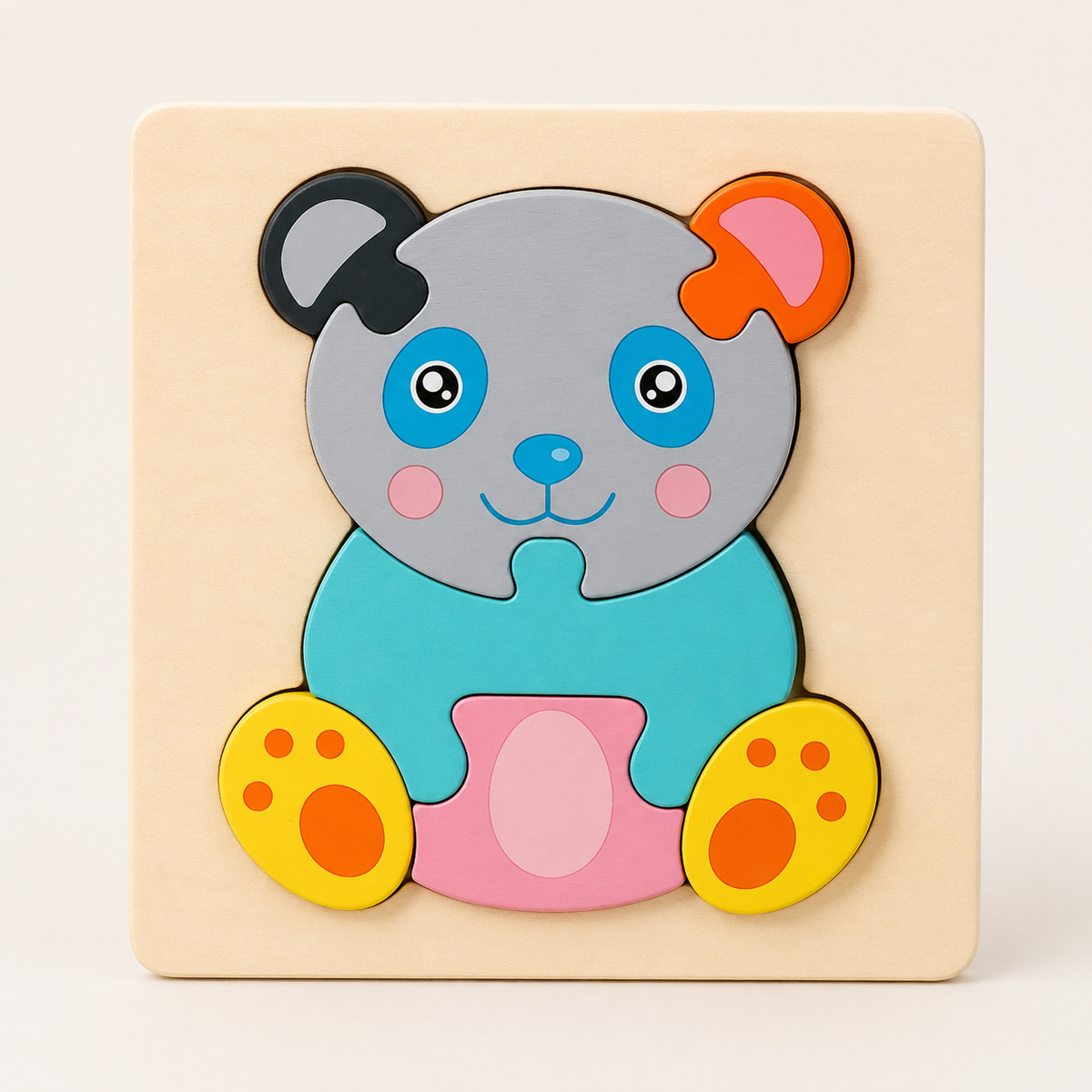 Puzzle 3D en bois animaux et véhicules