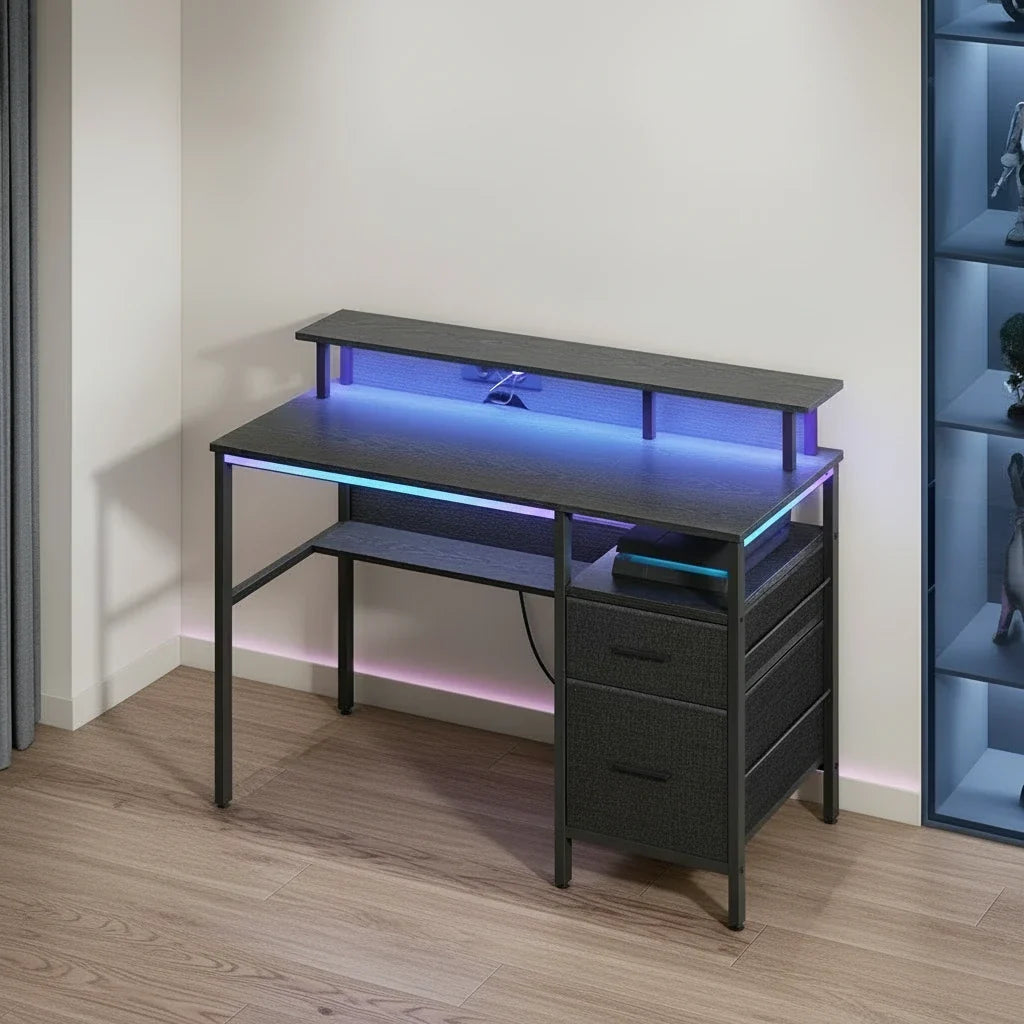 Bureau chambre ado noir - Espace Enfant
