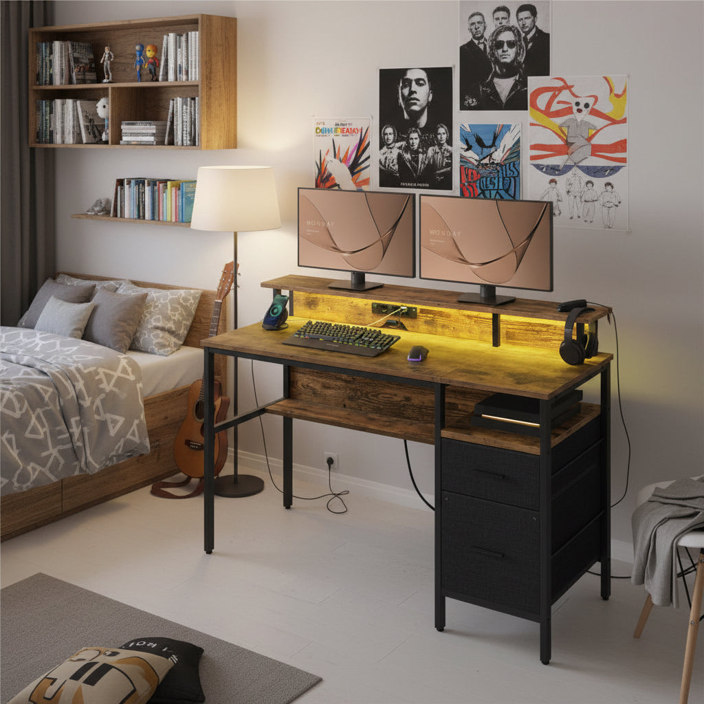Bureau en bois chambre ado - Espace Enfant