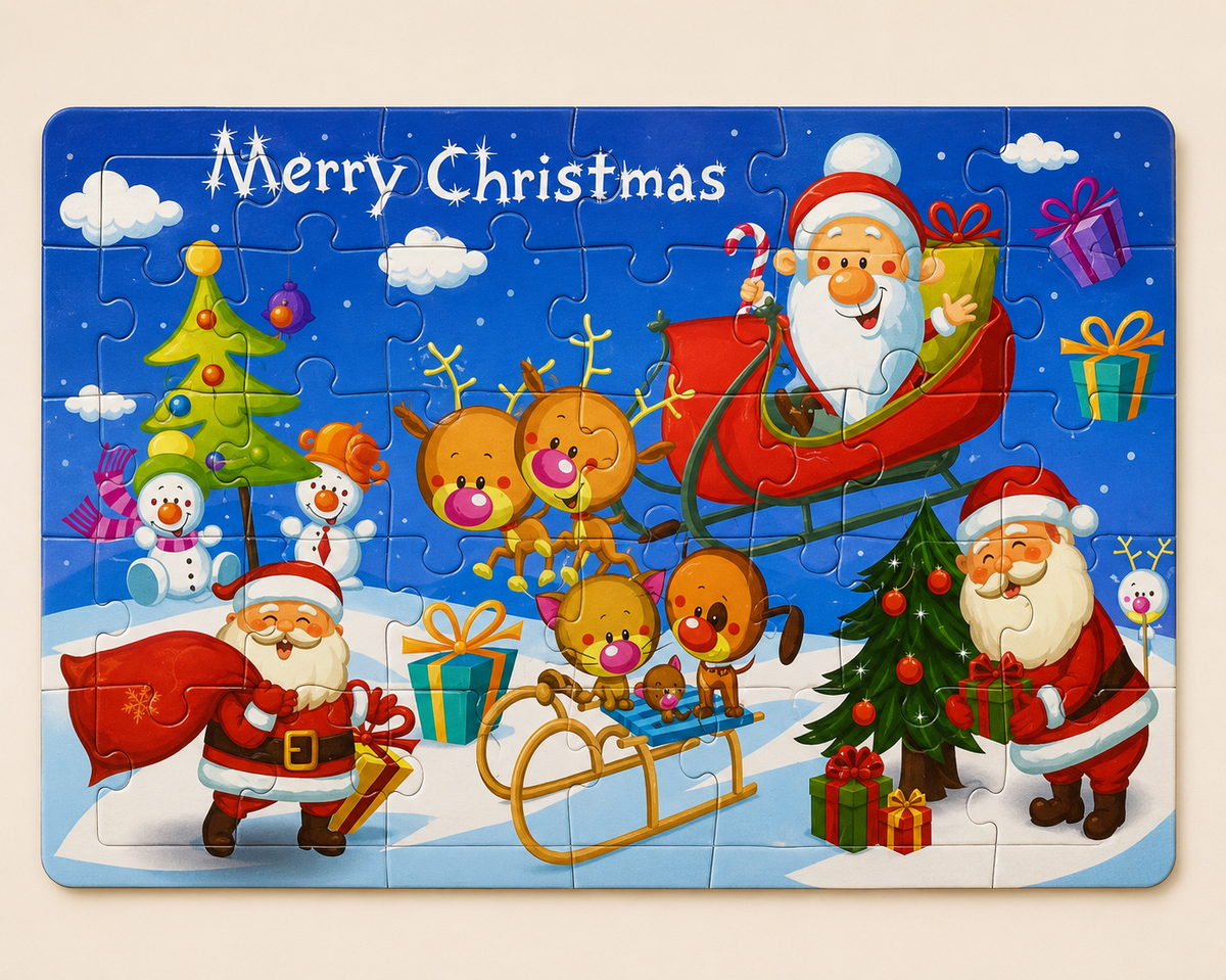 Puzzle en bois pour enfant – 30 pièces, motifs au choix