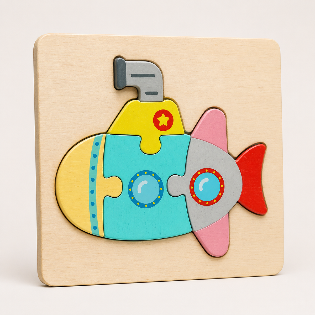 Puzzle 3D en bois animaux et véhicules