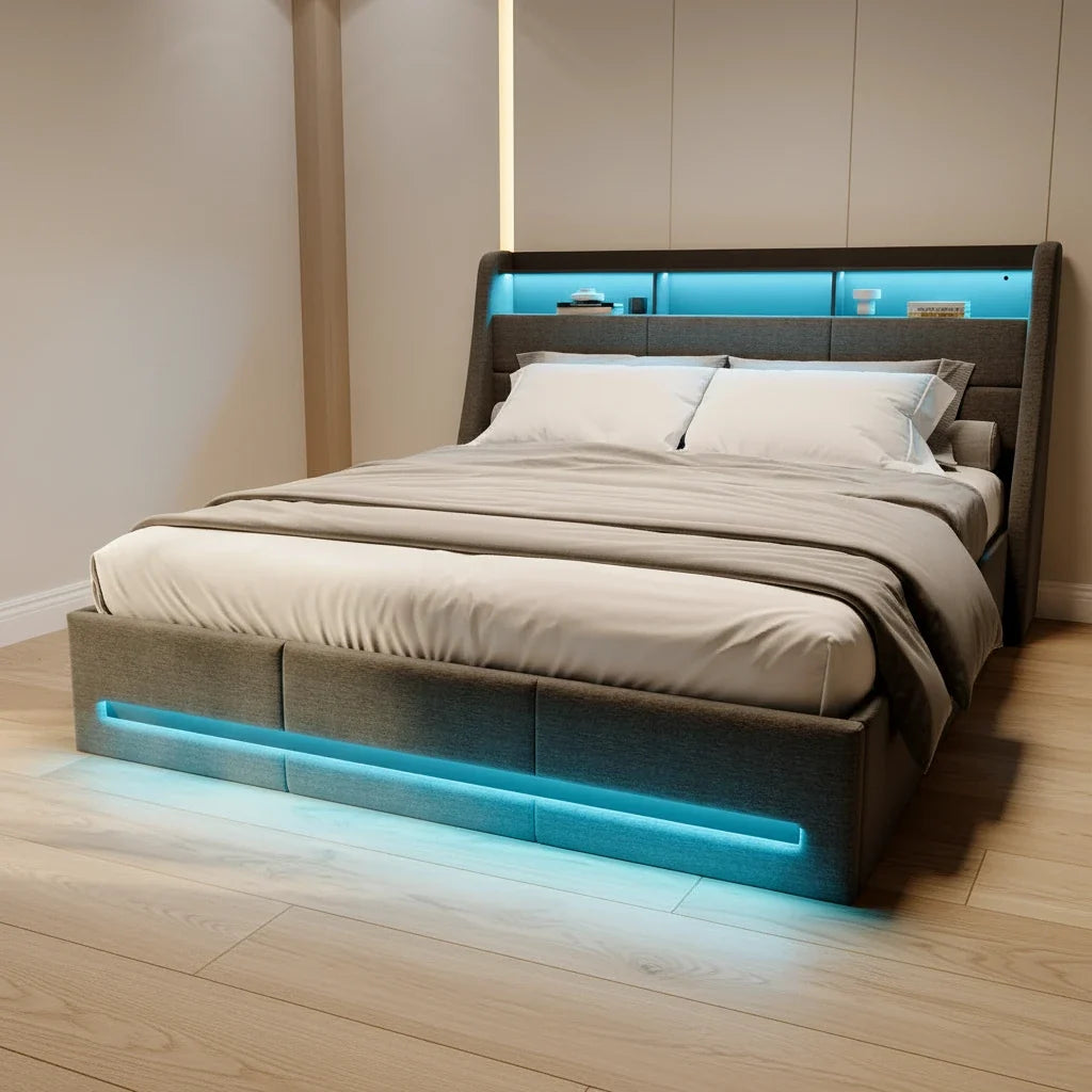 Cadre de lit moderne led - Espace Enfant