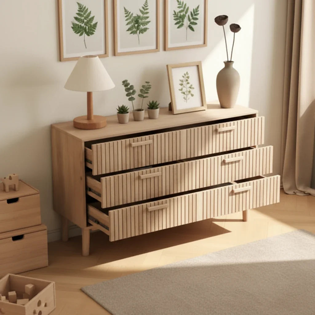 Commode 6 tiroir en bois chambre enfant - Espace Enfant