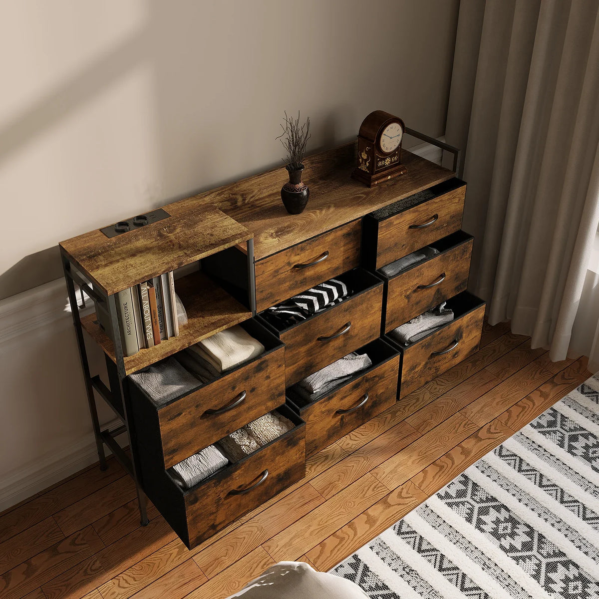 Commode en bois vue du dessus - Espace Enfant