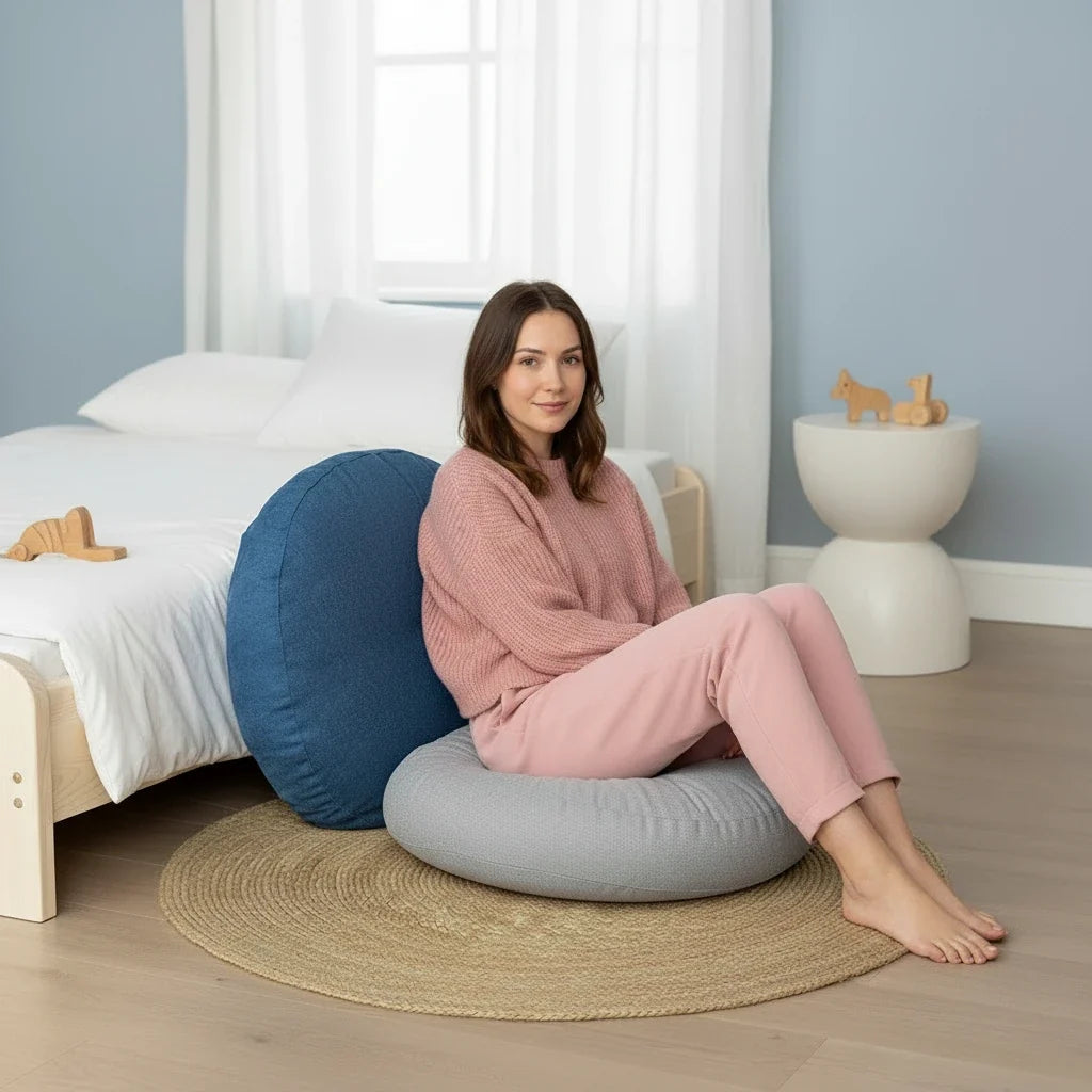 Coussin de sol bleu chambre - Espace Enfant