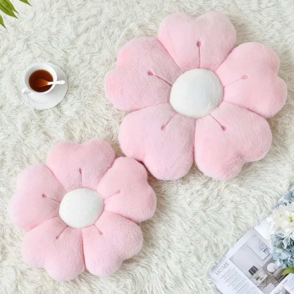 Coussins fleur rose enfant lit - Espace Enfant