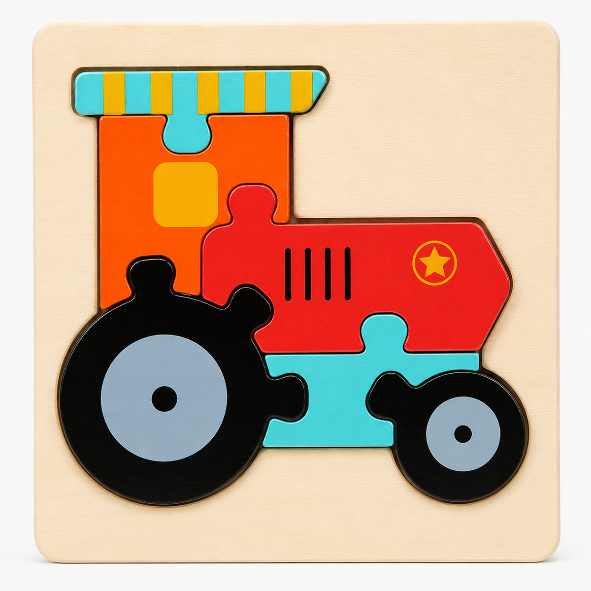 Puzzle 3D en bois animaux et véhicules