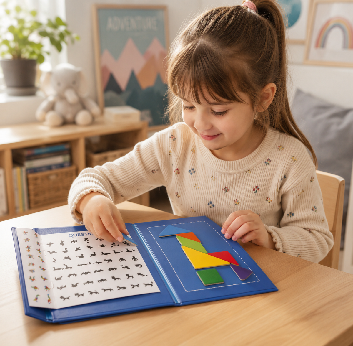 Livre de tangram magnétique – Jeux de formes