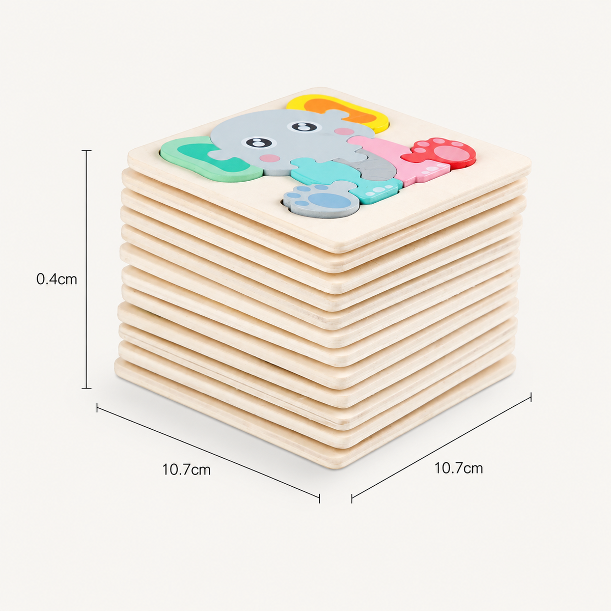 Puzzle 3D en bois animaux et véhicules