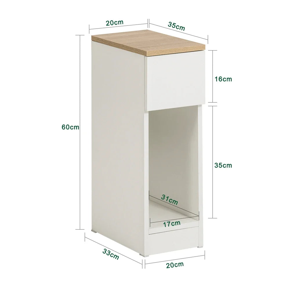 Dimension table de chevet blanche - Espace Enfant