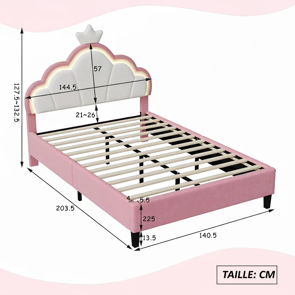 Dimensions lit fille princesse - Espace Enfant