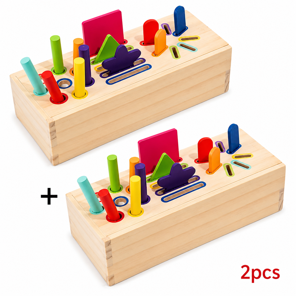 Montessori Formen- & Farbensortierbox aus Holz
