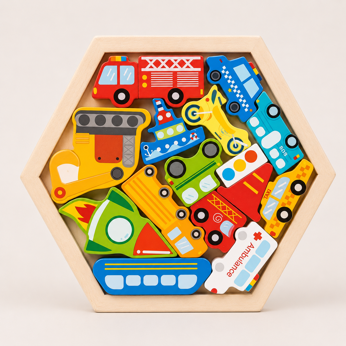 Puzzle 3D en bois pour enfants