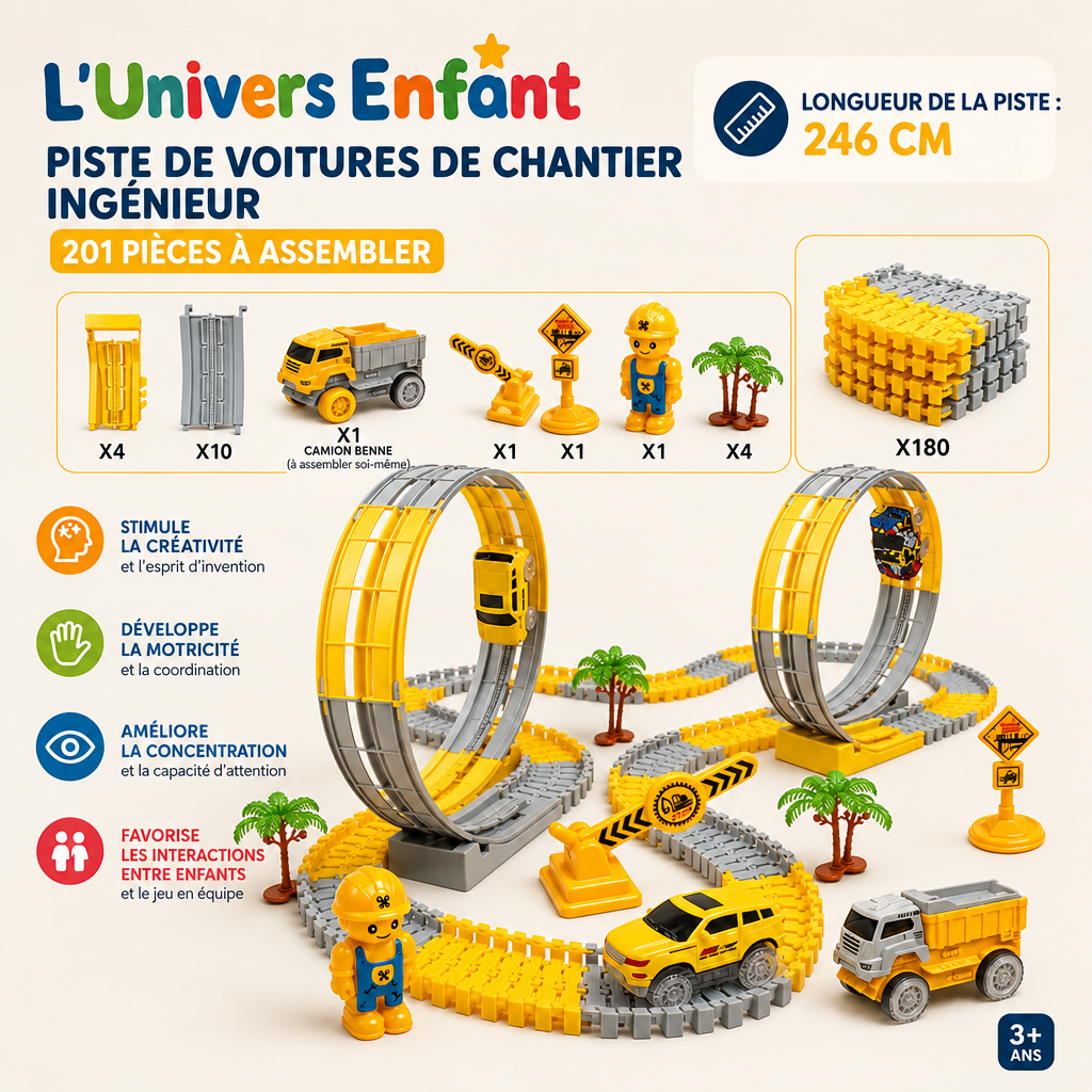 Circuit de voitures électrique avec looping – Kit au choix