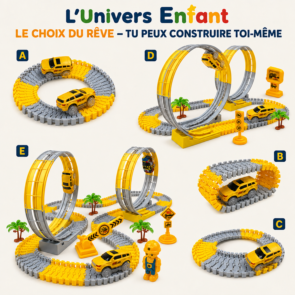 Circuit de voitures électrique avec looping – Kit au choix