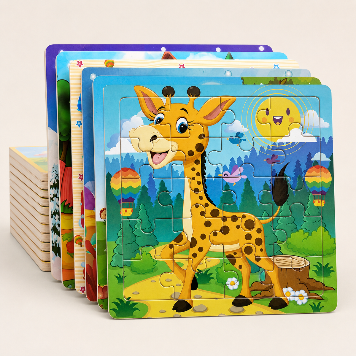 Puzzles en bois pour enfants – Animaux et découvertes