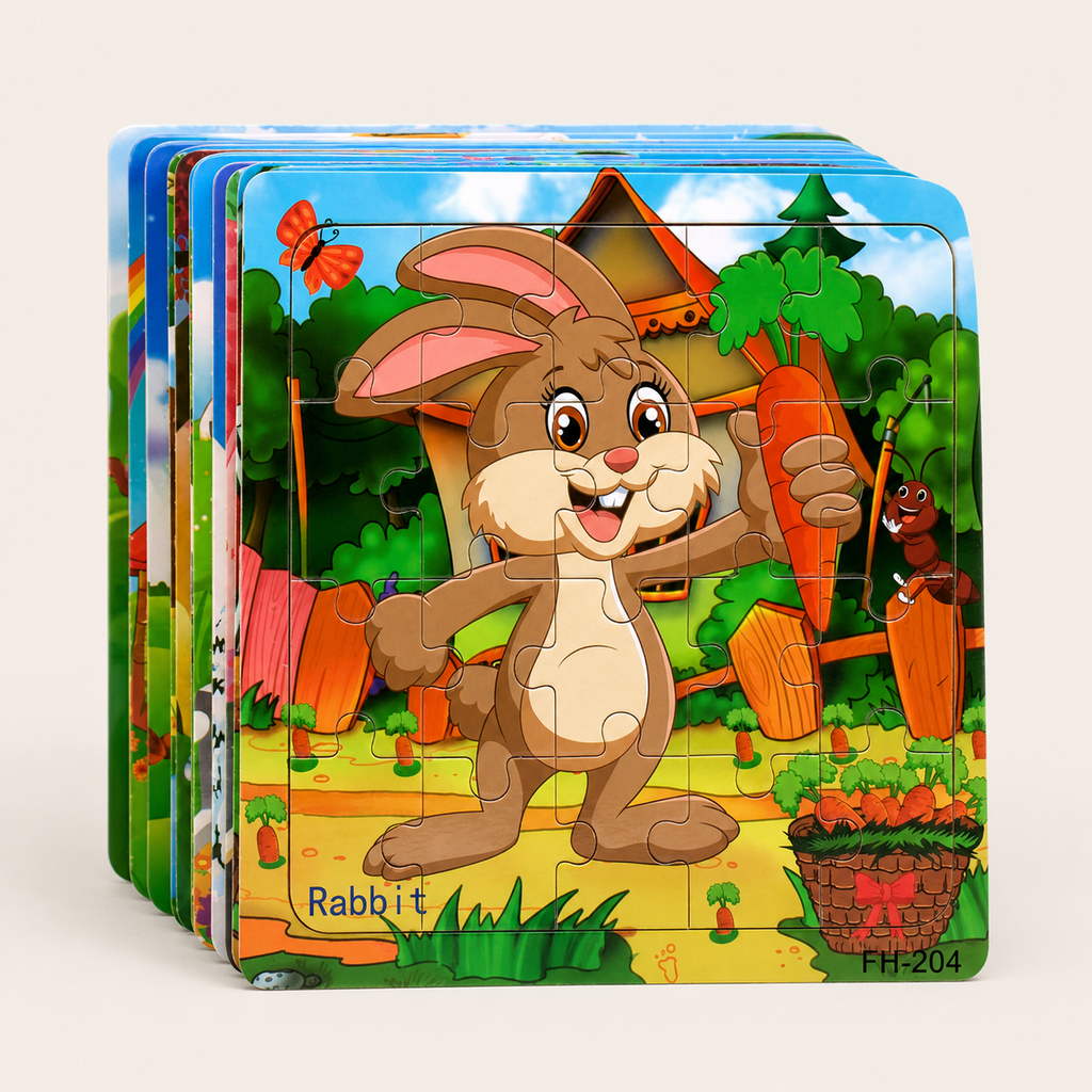 Puzzles en bois pour enfants – Animaux et découvertes