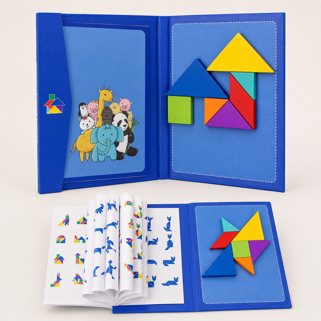 Livre de tangram magnétique – Jeux de formes
