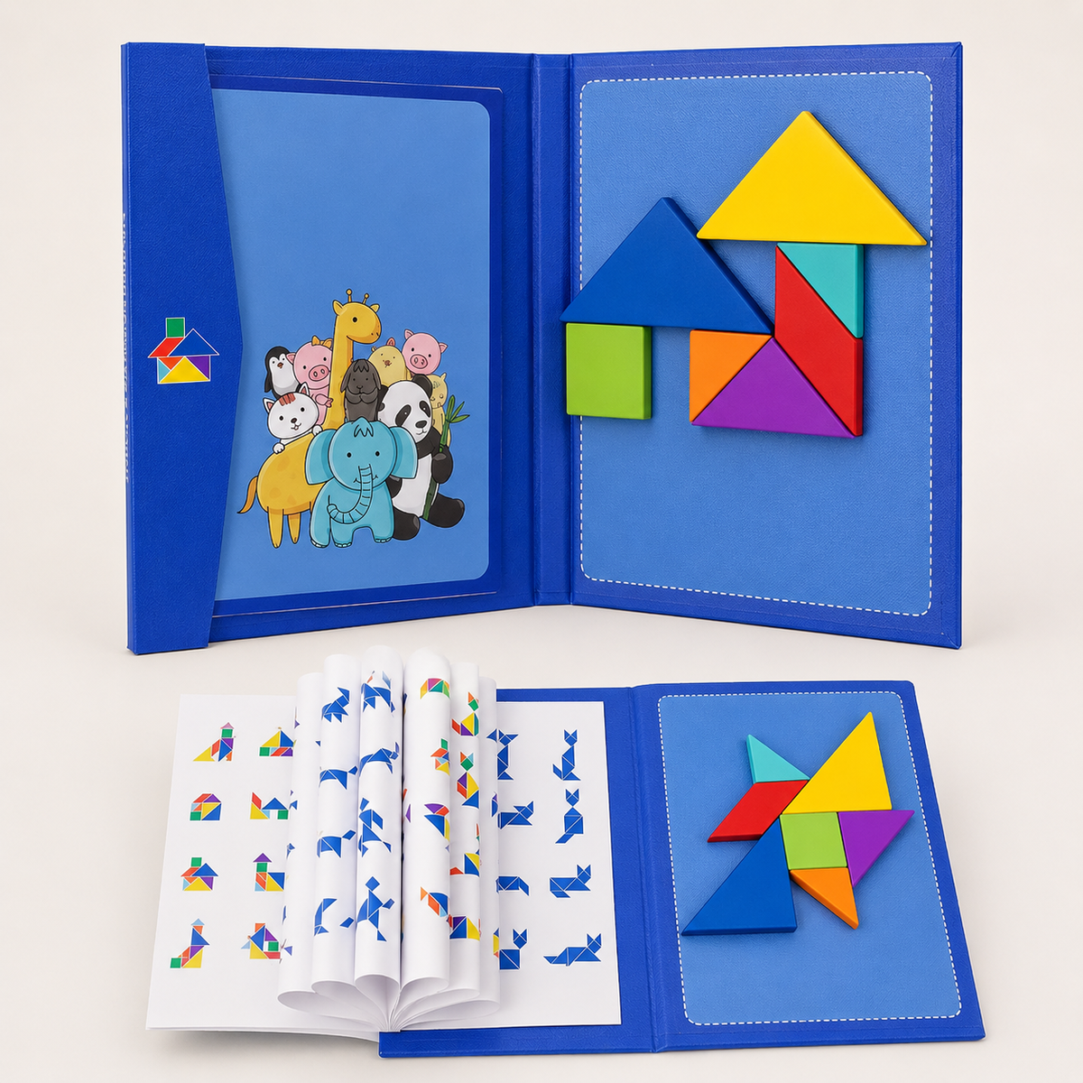 Livre de tangram magnétique – Jeux de formes
