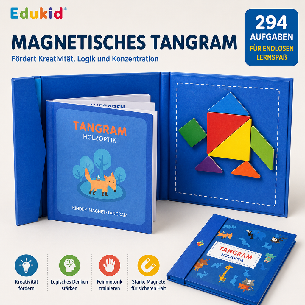 Livre de tangram magnétique – Jeux de formes