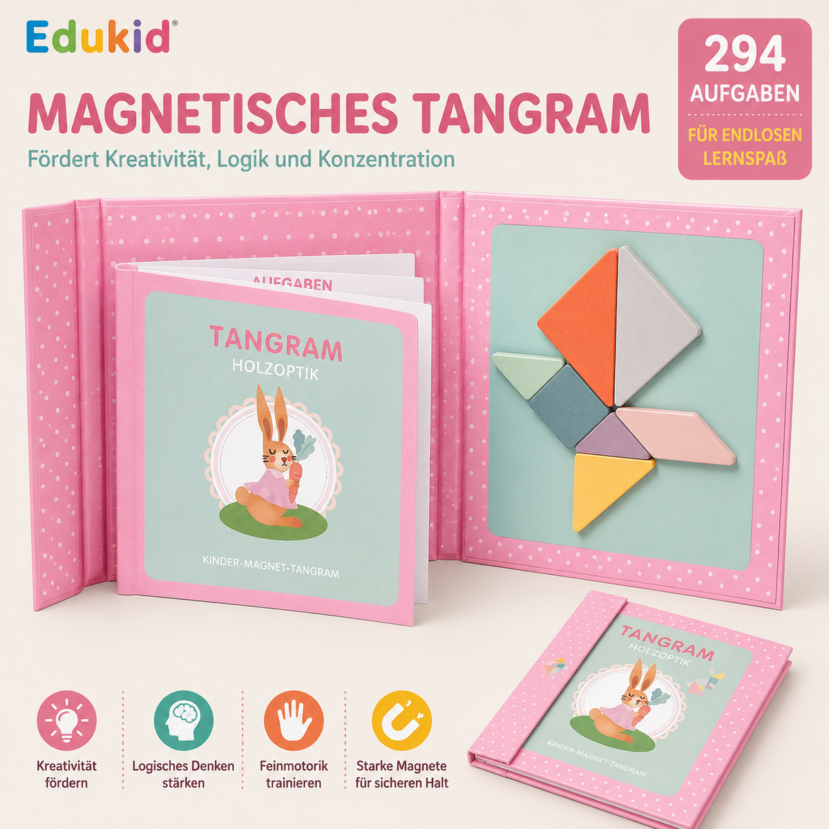 Livre de tangram magnétique – Jeux de formes