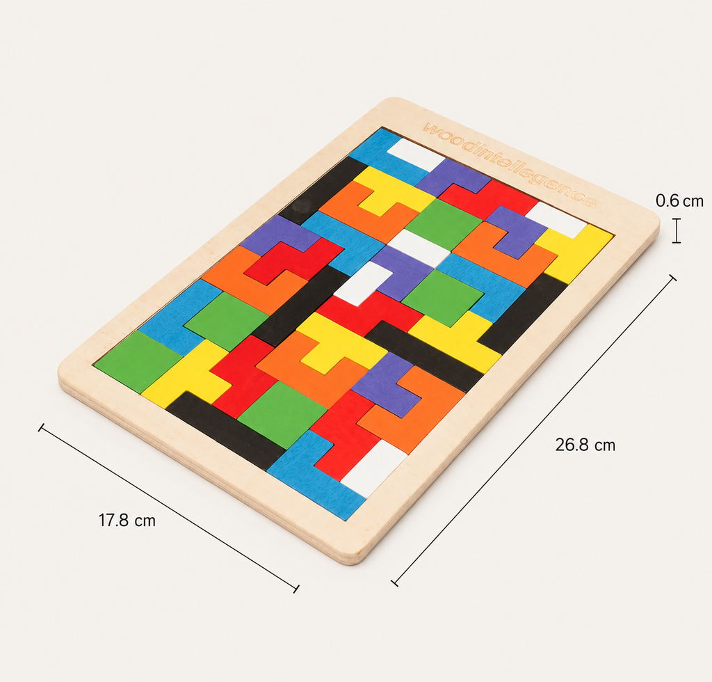 Tangram magnétique en bois – Jeu de formes