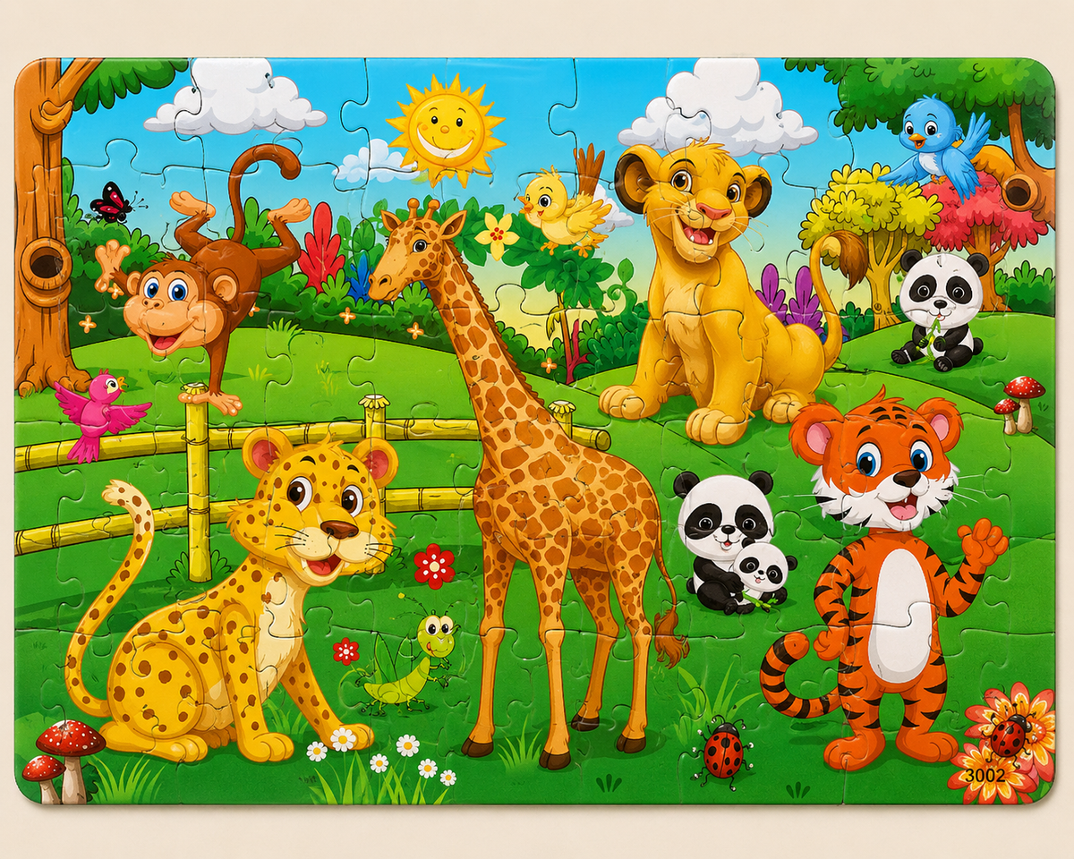 Puzzle en bois pour enfant – 30 pièces, motifs au choix