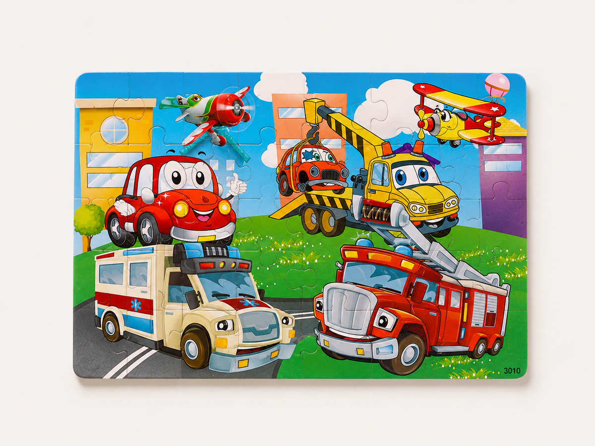 Puzzle en bois pour enfant – 30 pièces, motifs au choix