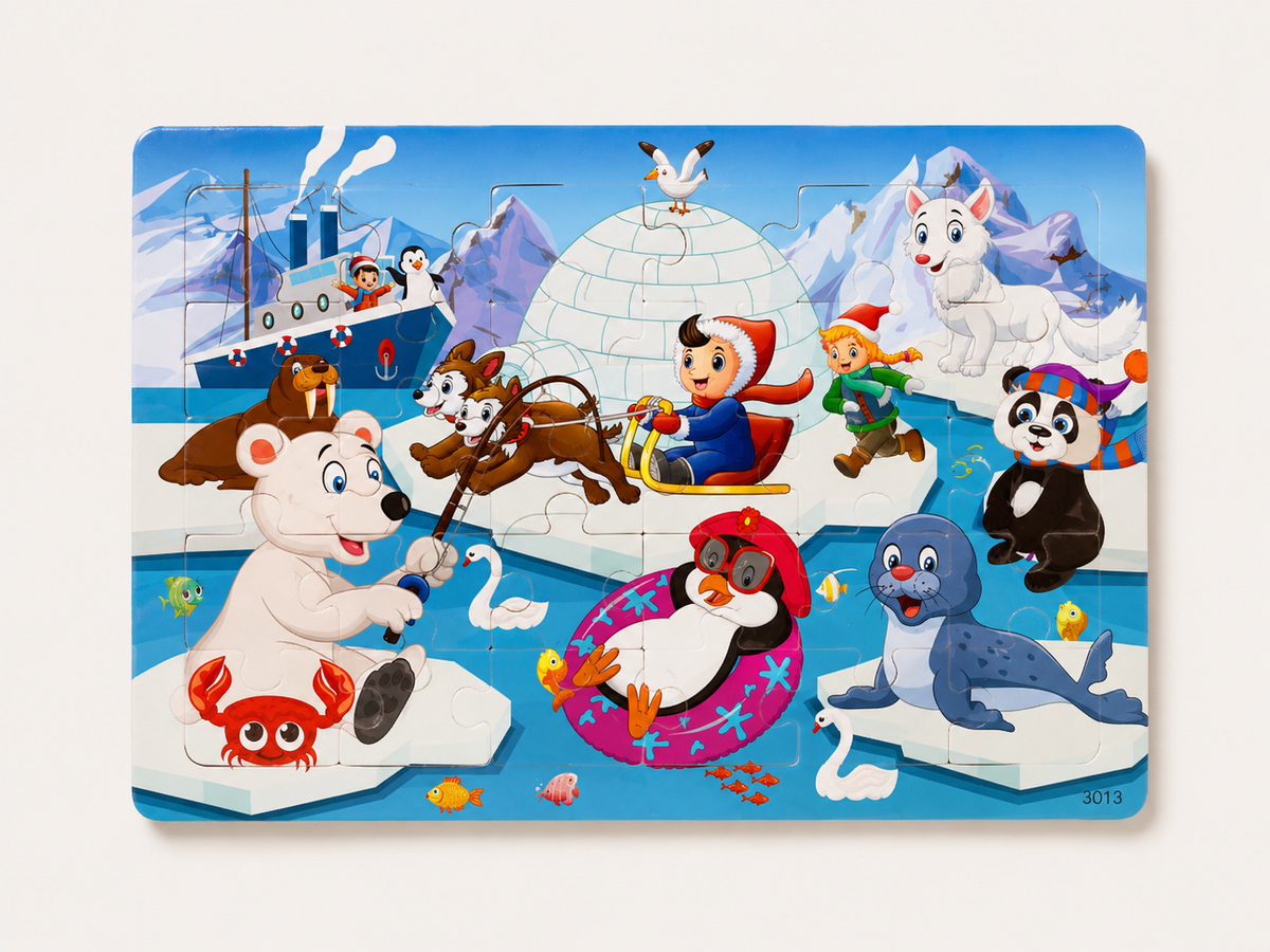Puzzle en bois pour enfant – 30 pièces, motifs au choix