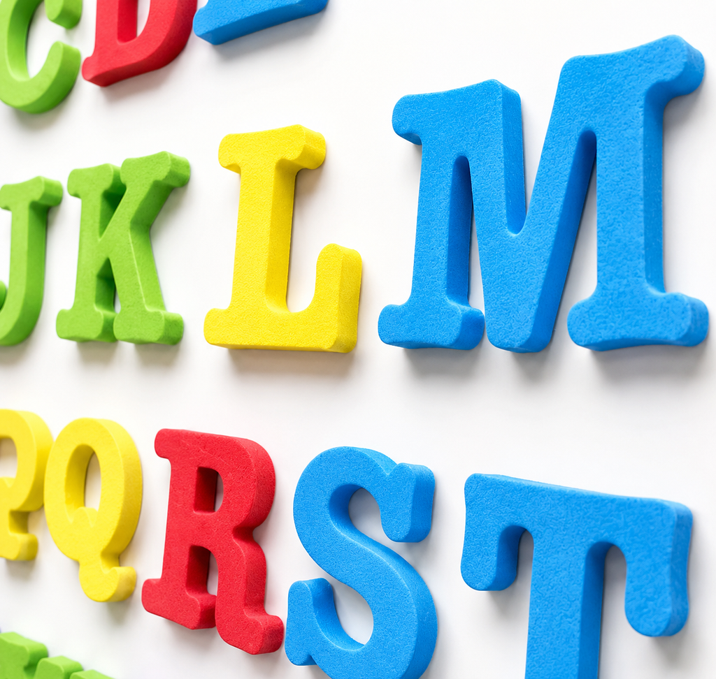 Alphabet magnétique éducatif avec lettres et chiffres