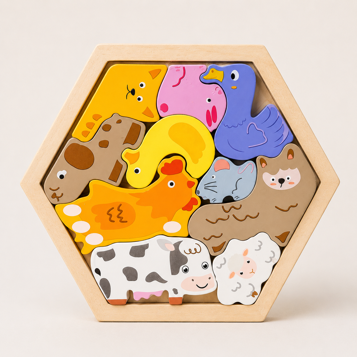Puzzle 3D en bois pour enfants