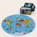 Puzzle carte du monde 70 pièces – Animaux ou licorne