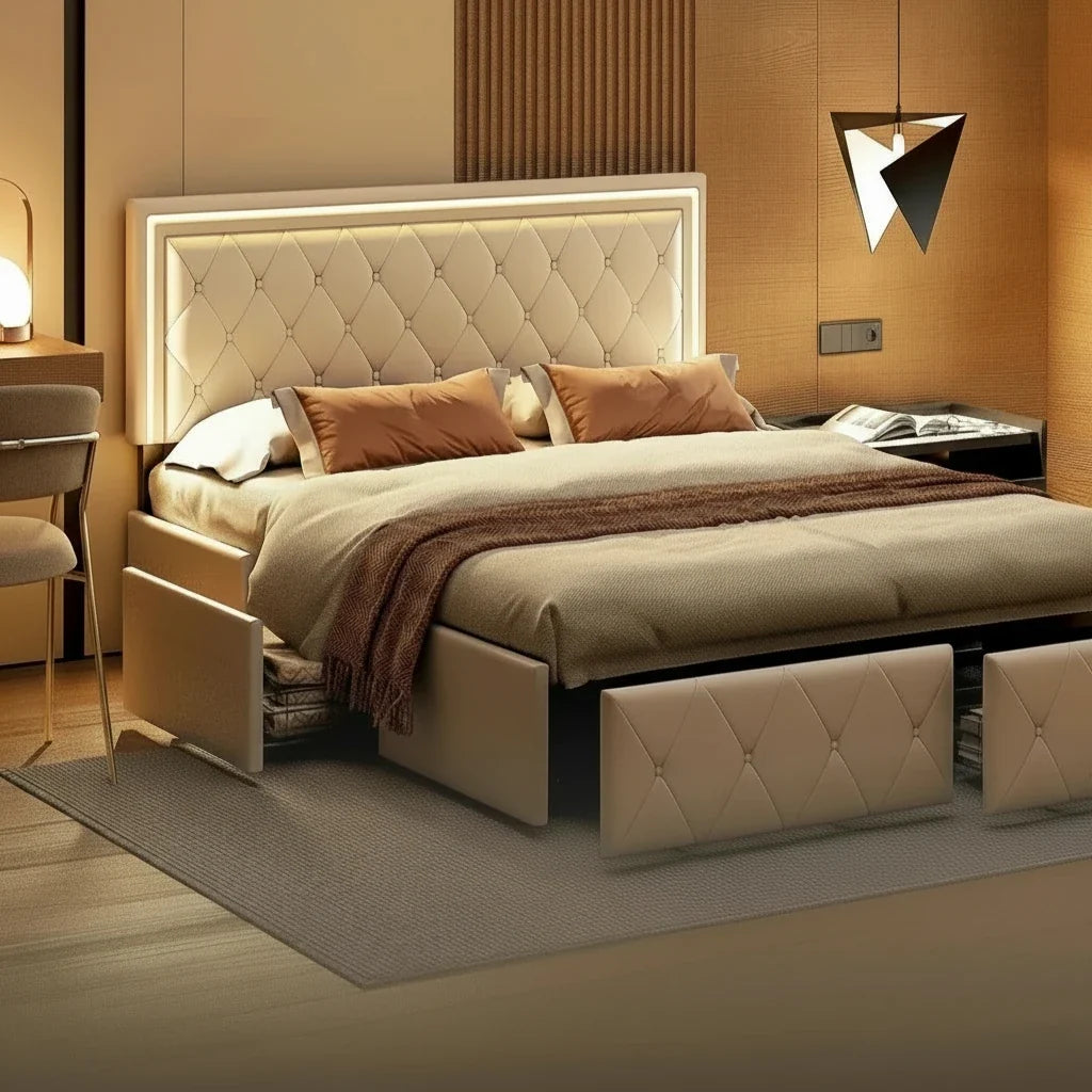 Lit chambre adulte moderne - Espace Enfant