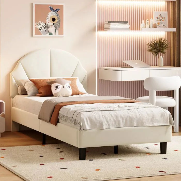 Lit chambre enfant beige - Espace Enfant