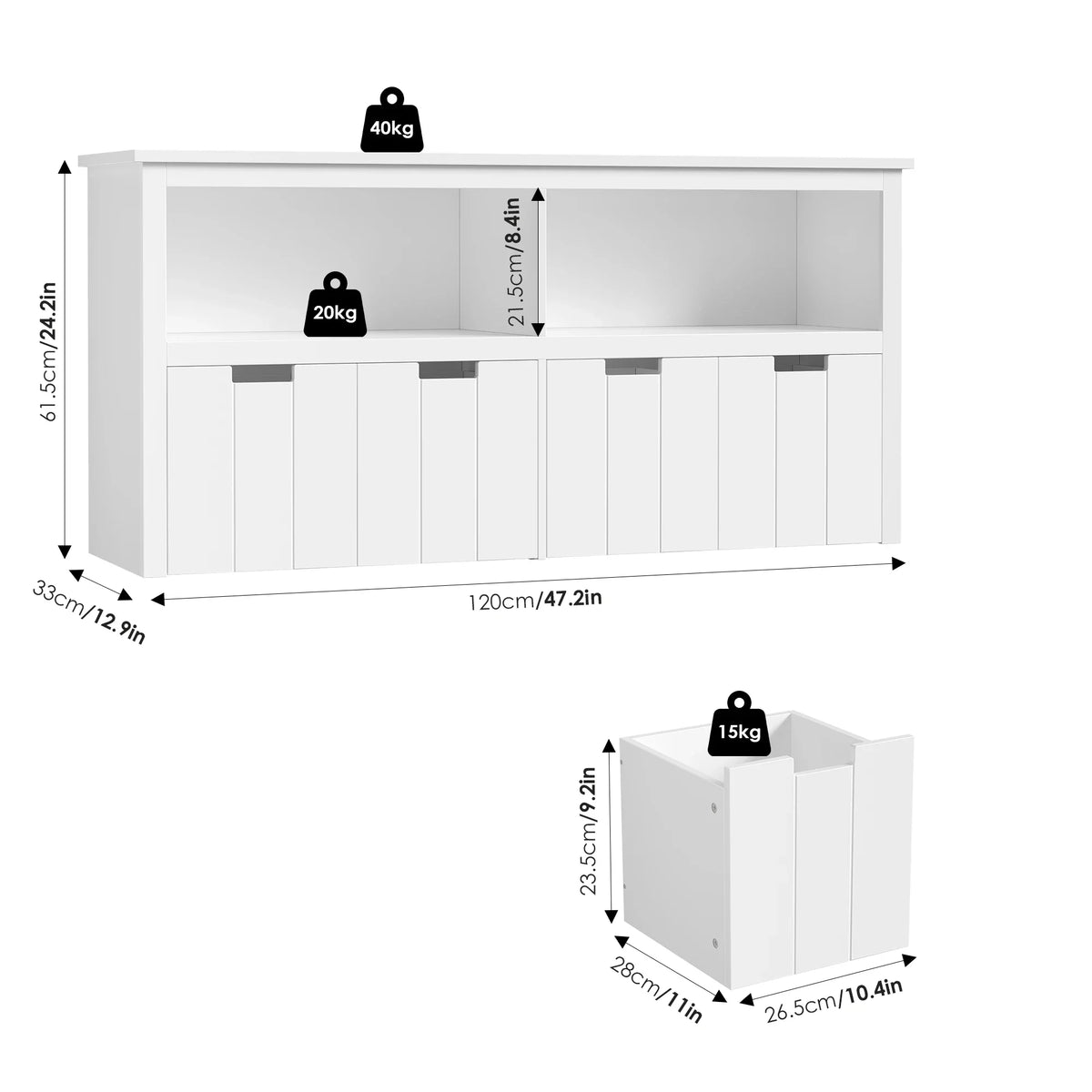 Meuble de rangement jouet mesure - Espace Enfant