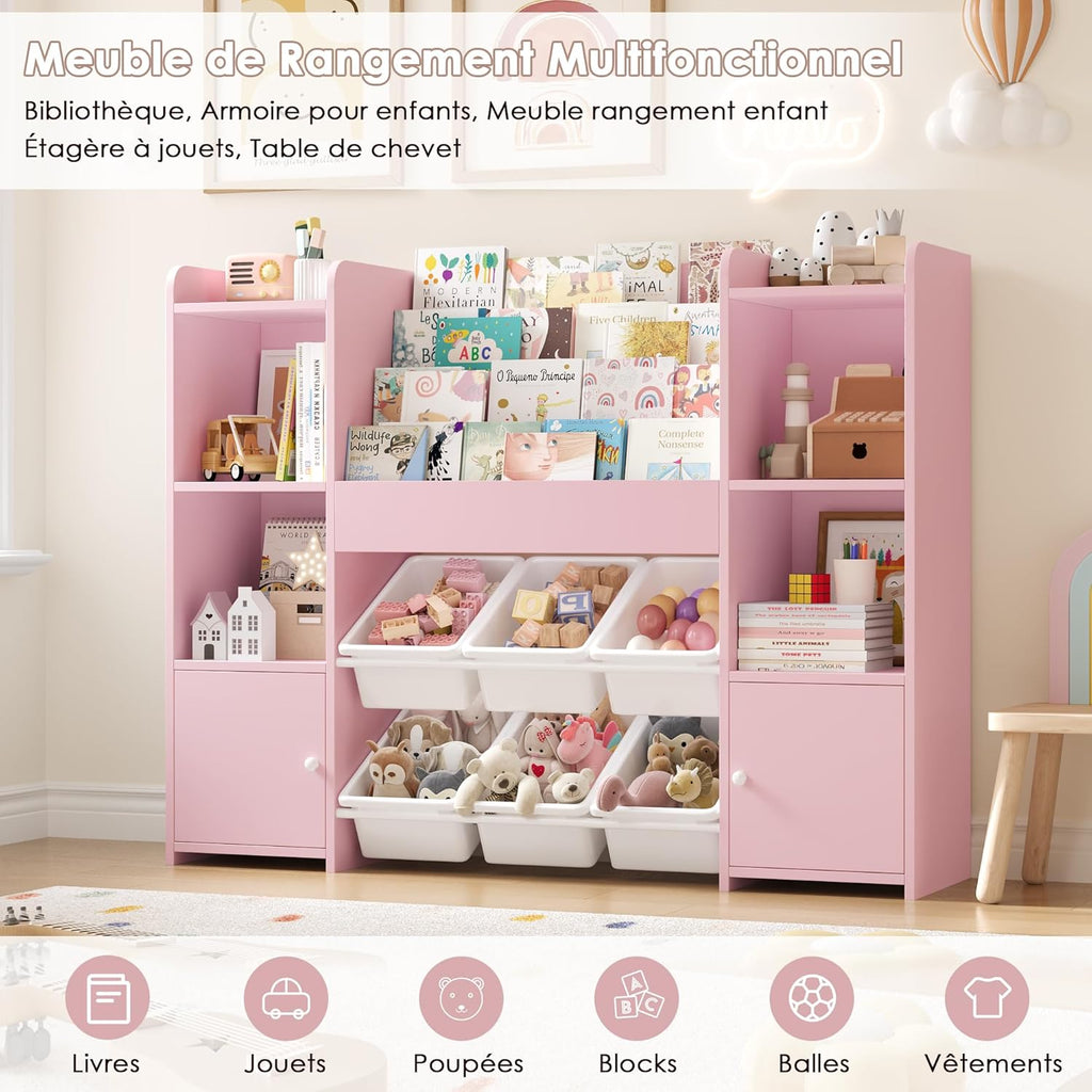 Meuble de rangement jouet enfant/bébé détail -Espace Enfant