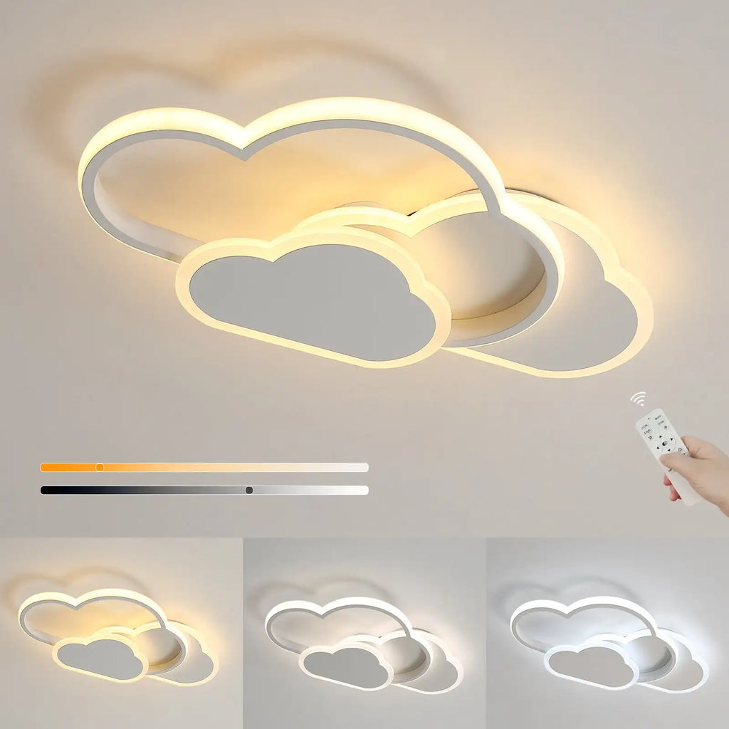 Plafonnier nuage LED blanc pour chambre enfant – Espace Enfant