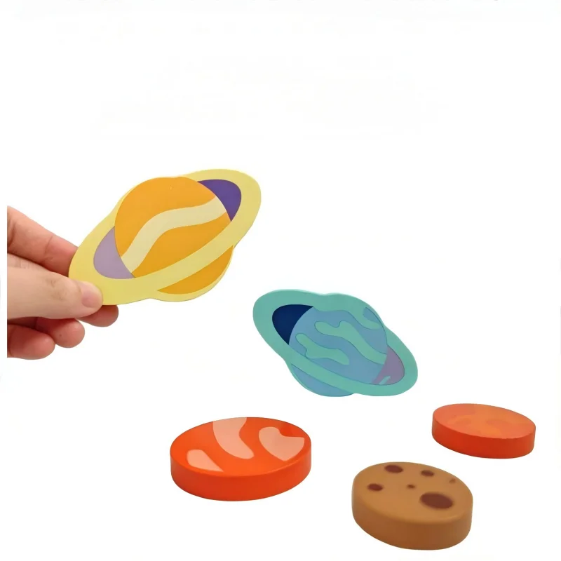 Puzzle Montessori en bois – Système solaire