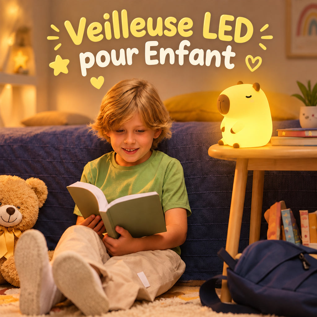 Veilleuse capybara LED pour enfant