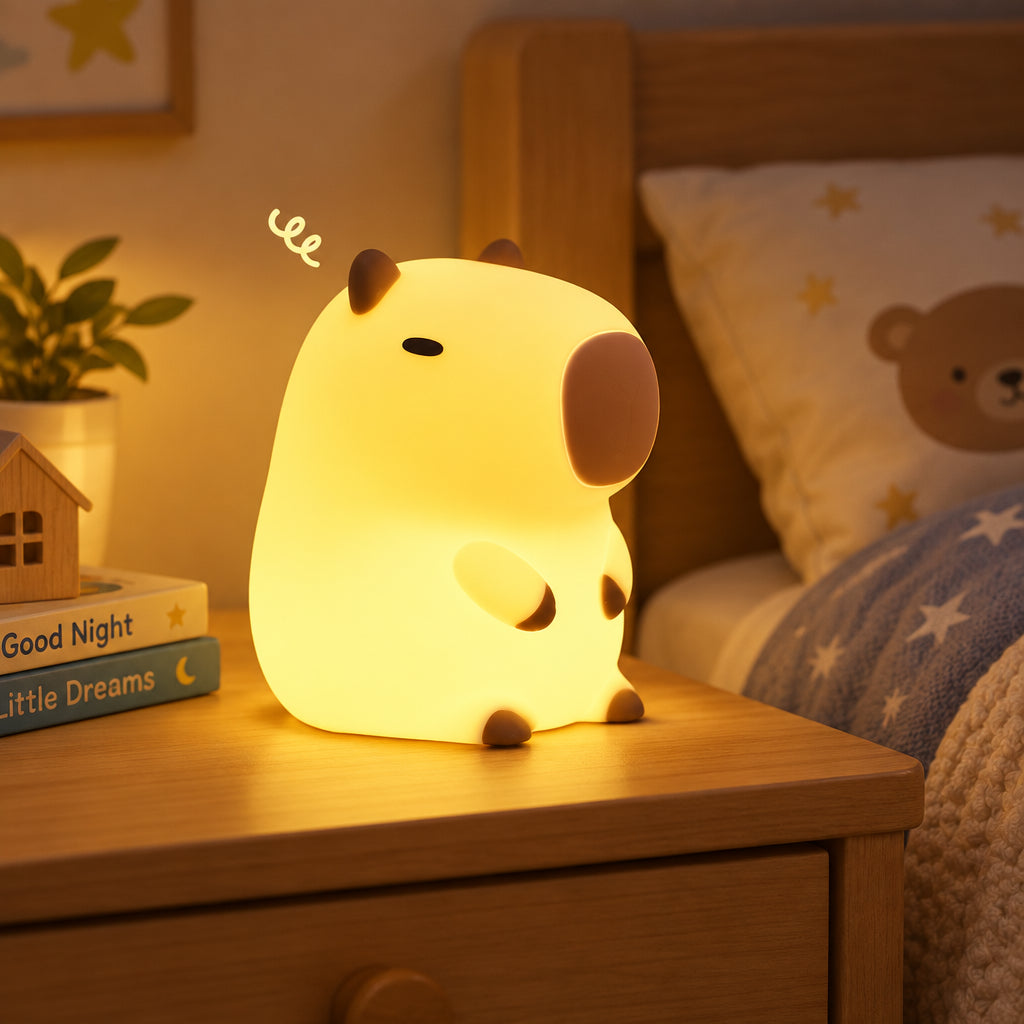 Veilleuse capybara LED pour enfant