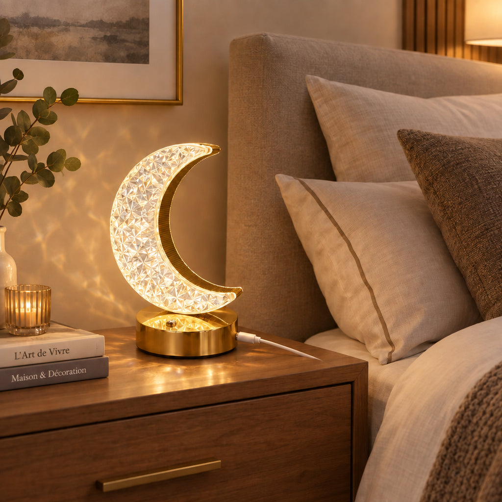 Veilleuse lune tactile rechargeable par USB
