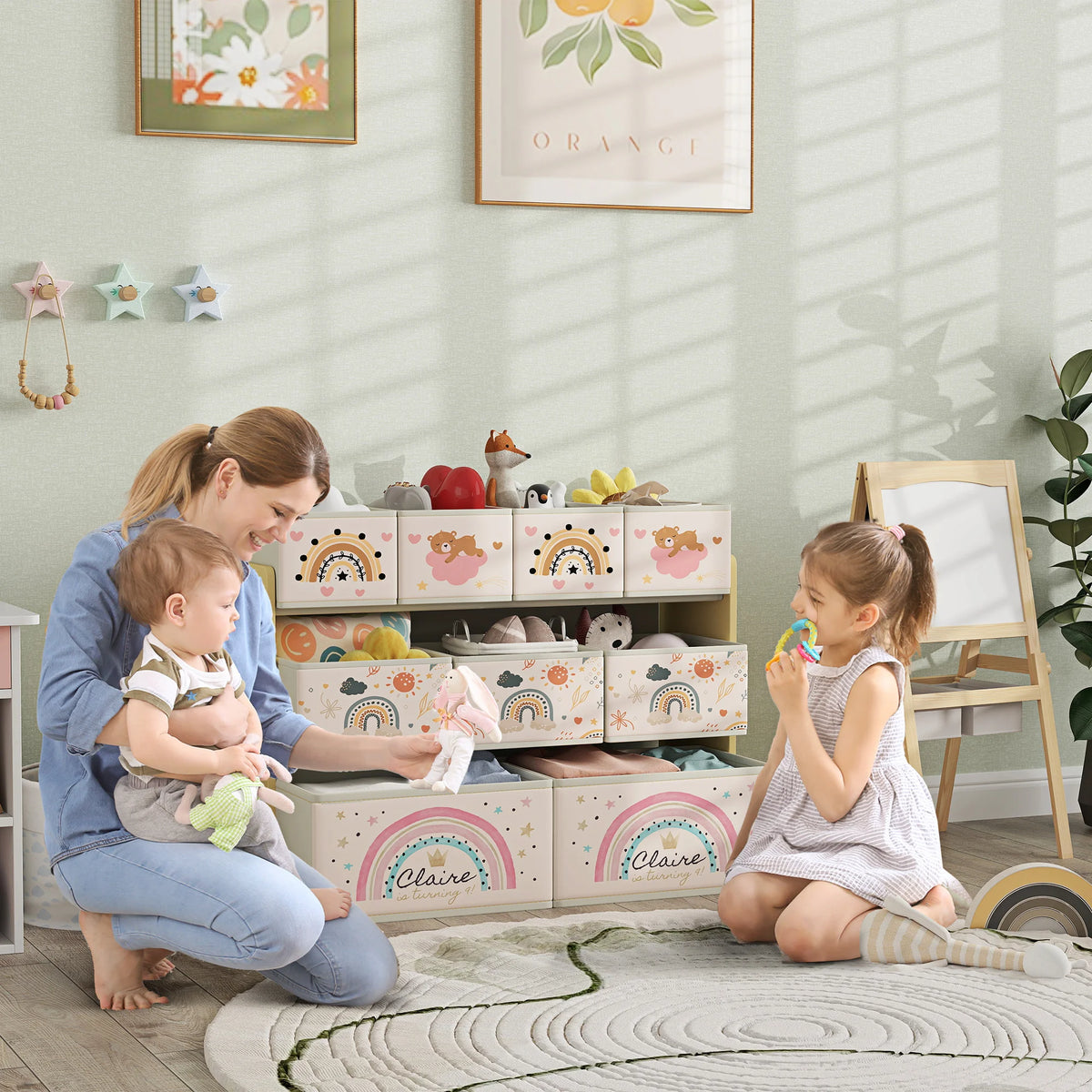 Meuble de rangement enfant – 9 paniers pour jouets