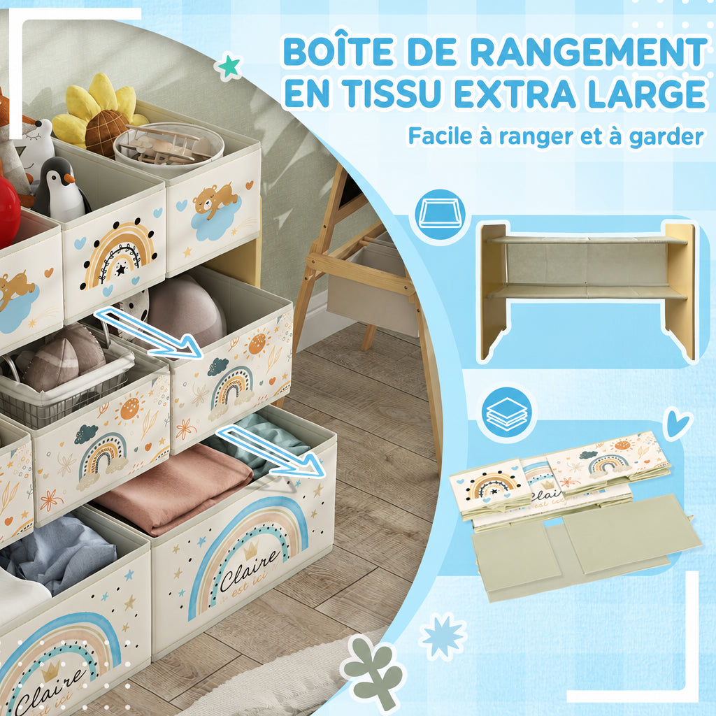 Meuble de rangement enfant – 9 paniers pour jouets